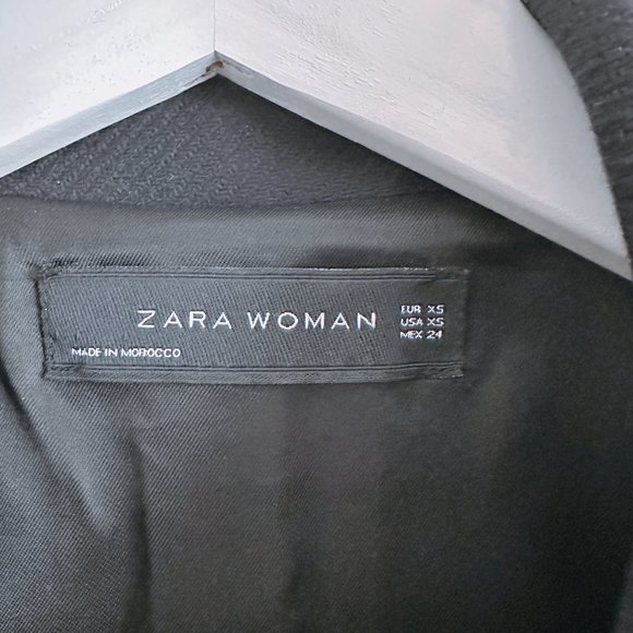 Zara Winter Wool Coat in Navy - Size XS - Picture 4 of 6